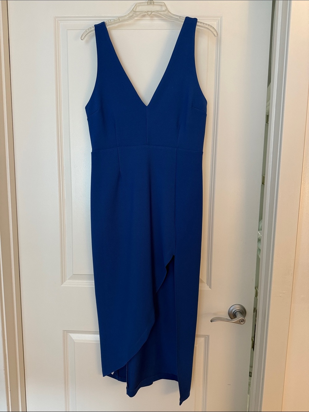 Abercrombie & Fitch Sleeveless V-Neck Midi Dress in Royal Blue, Sz L